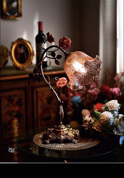 Rosalune Campanella Vintage Rose Table Lamp