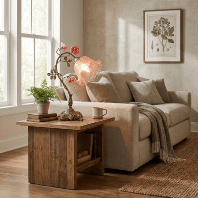 Rosalune Campanella Vintage Rose Table Lamp