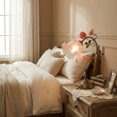 Rosalune Campanella Vintage Rose Table Lamp