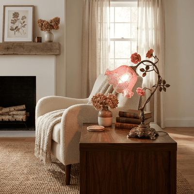 Rosalune Campanella Vintage Rose Table Lamp
