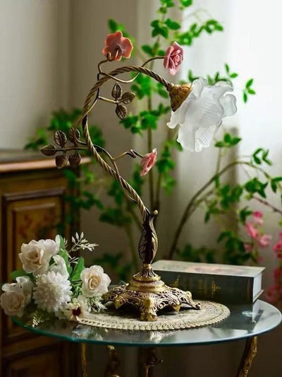 Rosalune Campanella Vintage Rose Table Lamp