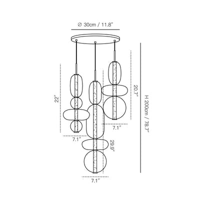 Velinian Glass Chandelier