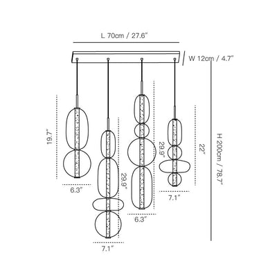 Velinian Glass Chandelier