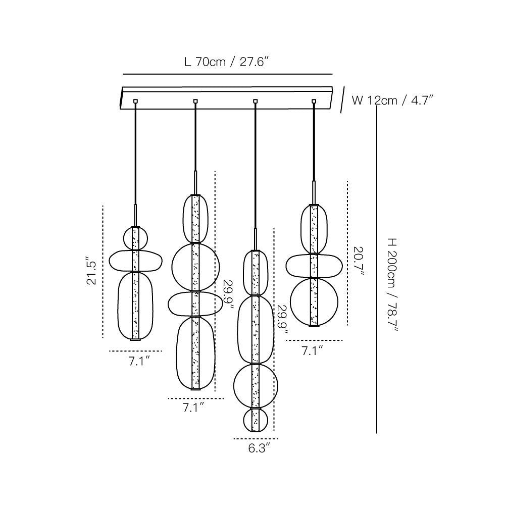 Velinian Glass Chandelier