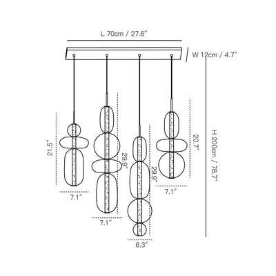 Velinian Glass Chandelier
