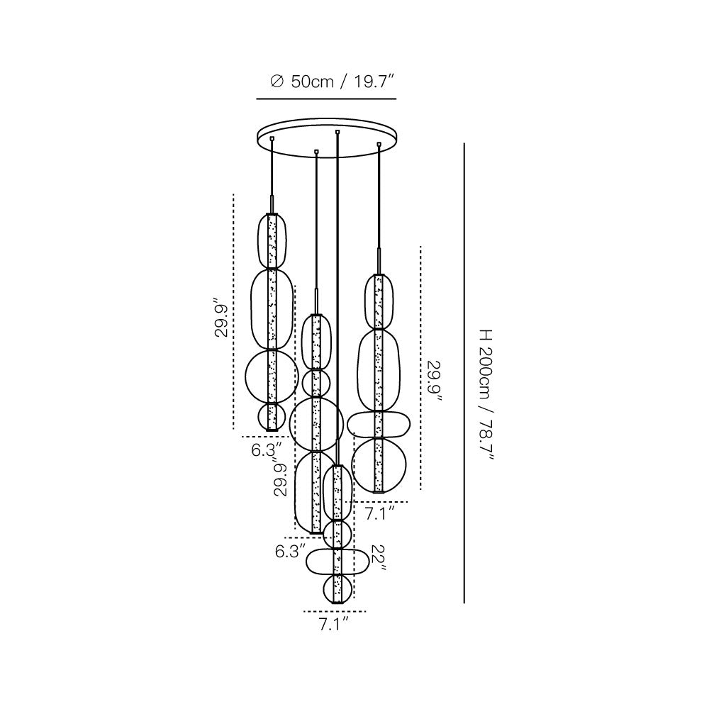 Velinian Glass Chandelier