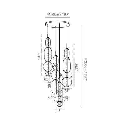 Velinian Glass Chandelier