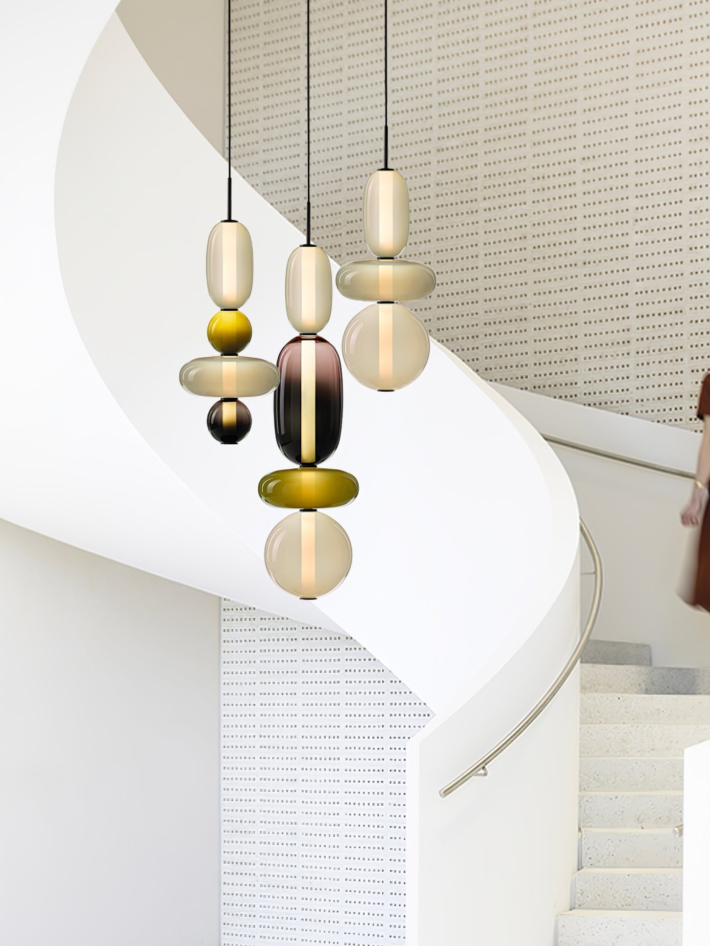 Lioraena Candied Glass Cluster Pendant Light
