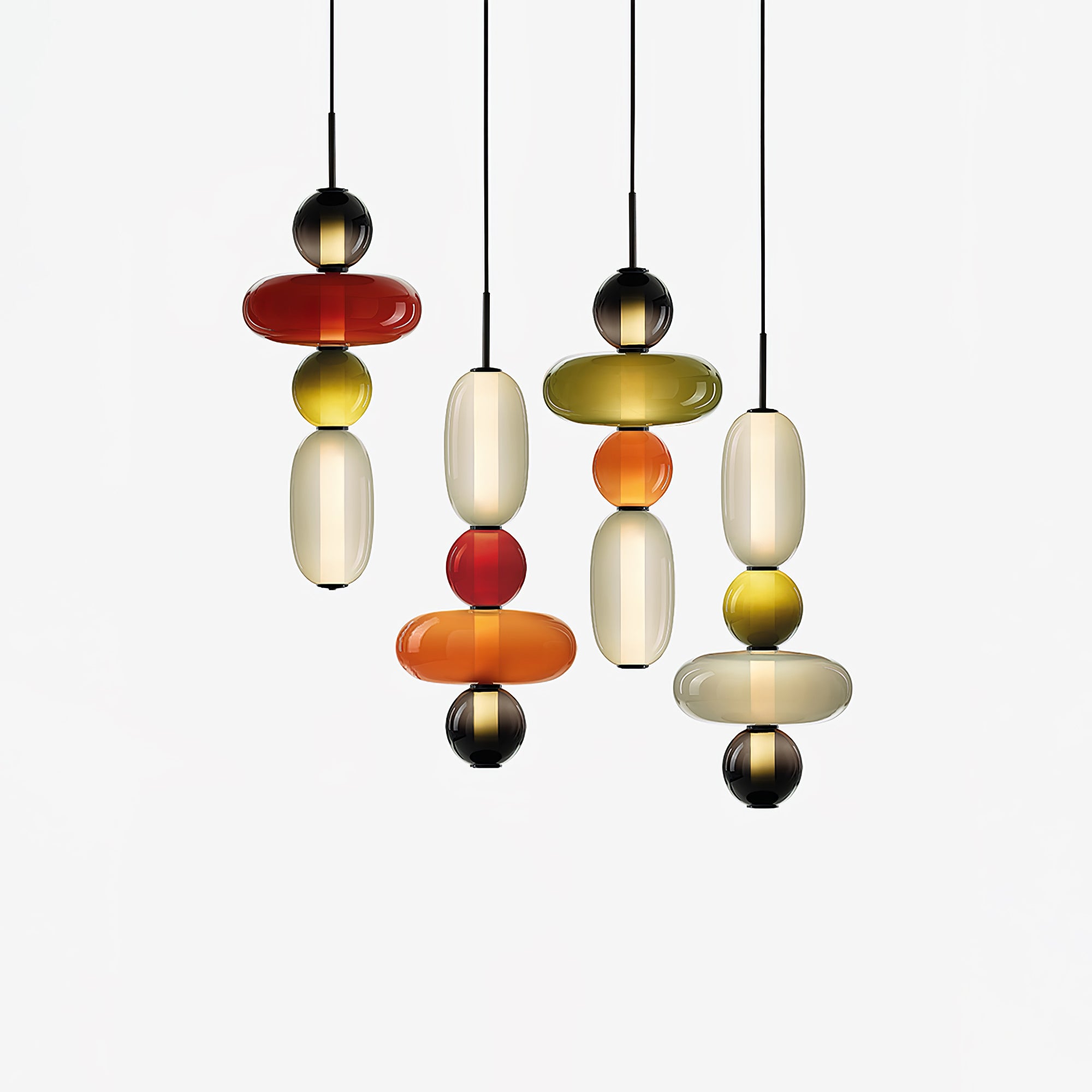 Lioraena Candied Glass Cluster Pendant Light
