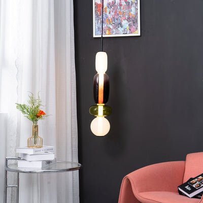 Zodore Premium Art Stained Glass Pendant Lamp - Neutral Decor