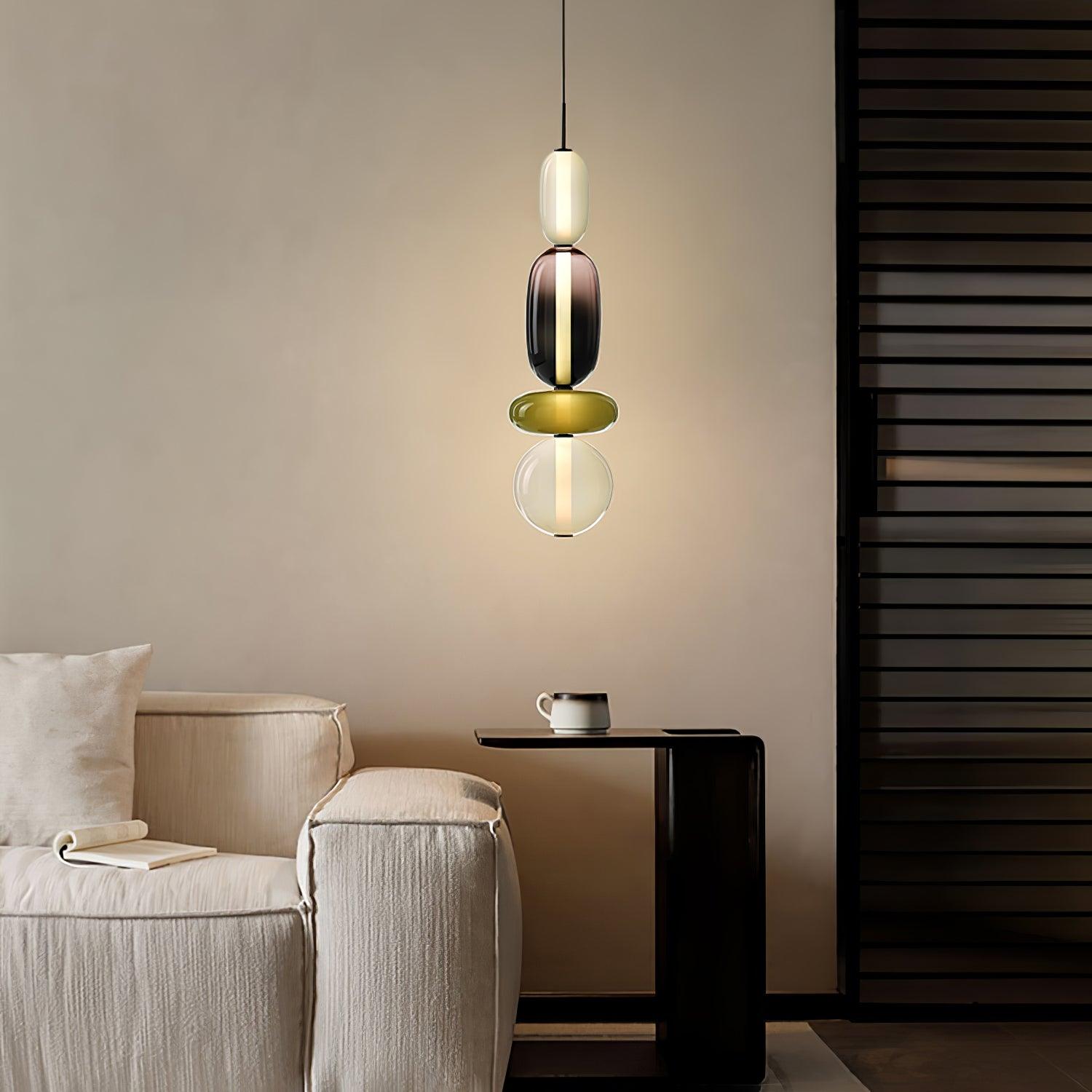 Zodore Premium Art Stained Glass Pendant Lamp - Neutral Decor
