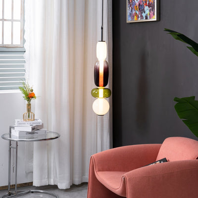 Zodore Premium Art Stained Glass Pendant Lamp - Neutral Decor