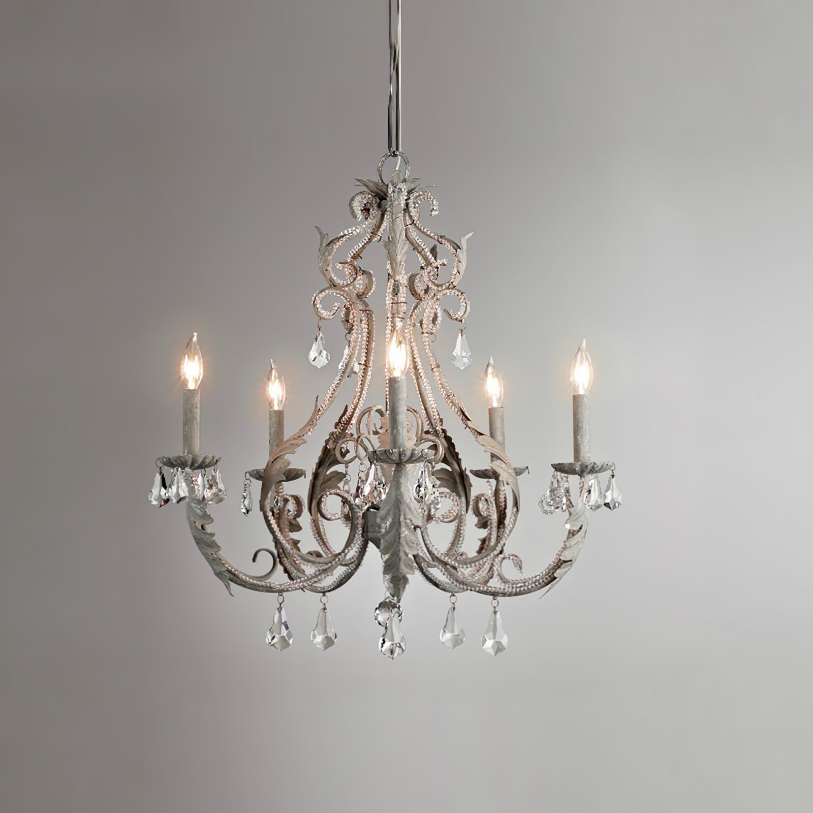 Yuna Pendant Lamp Candle Holder Crystal Beads