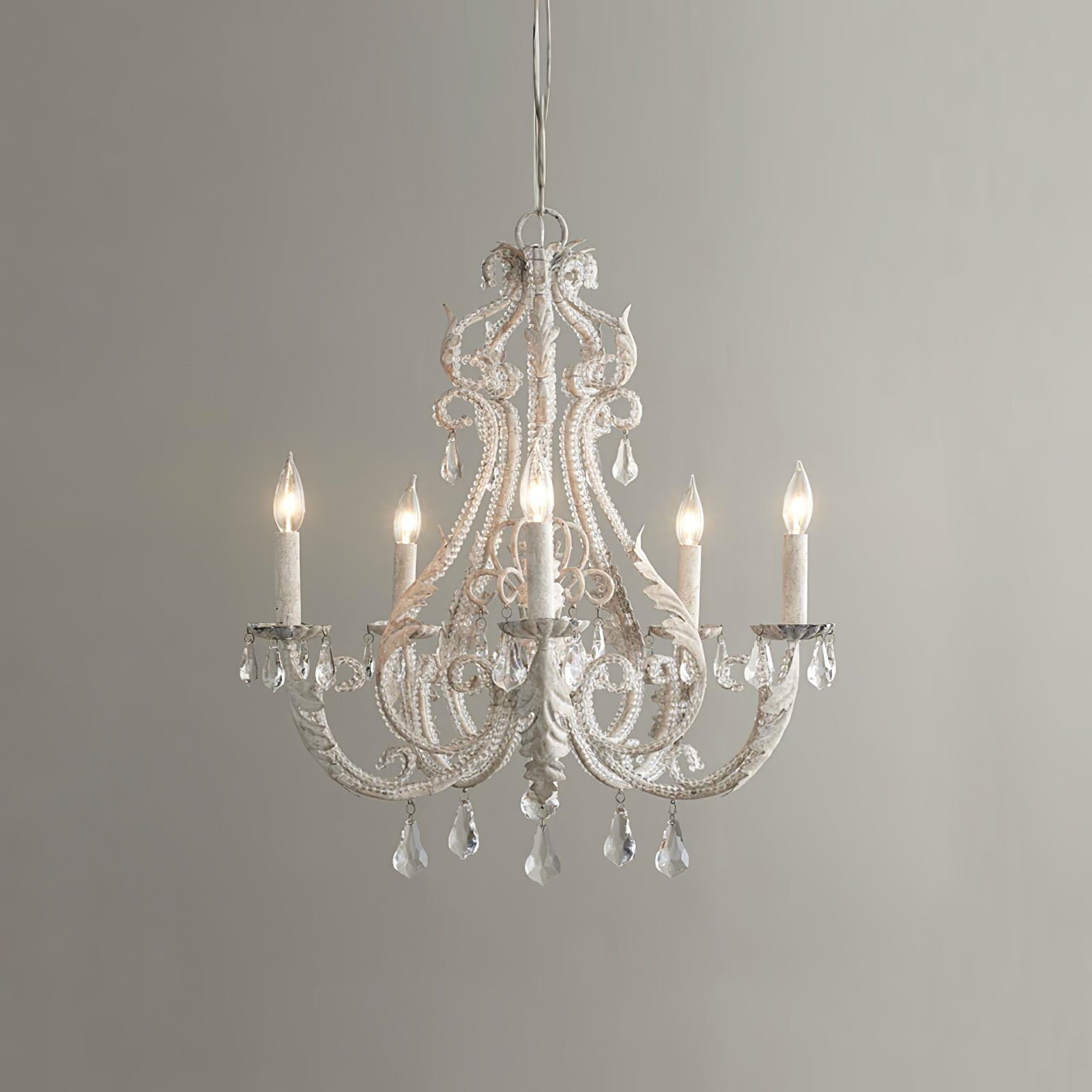 Yuna Pendant Lamp Candle Holder Crystal Beads