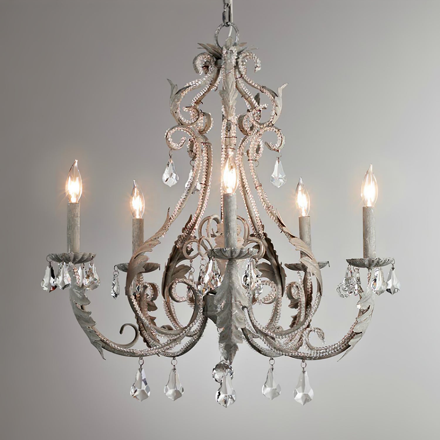 Yuna Pendant Lamp Candle Holder Crystal Beads
