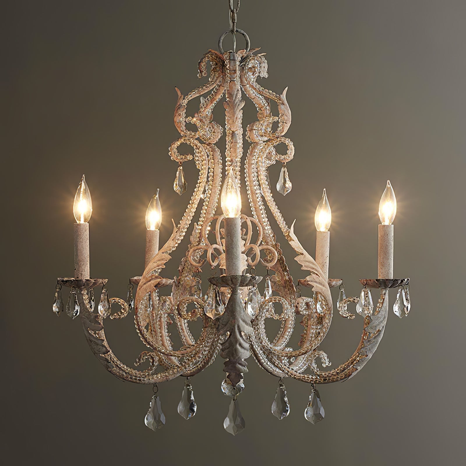 Yuna Pendant Lamp Candle Holder Crystal Beads