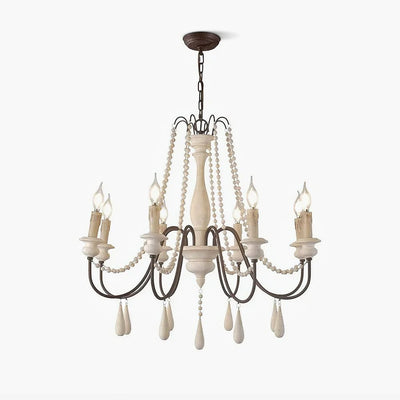 Liorerian Chandelier Candle Scroll Arm Rustic