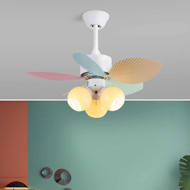 Celoia Colorful Glass Ceiling Fan Light