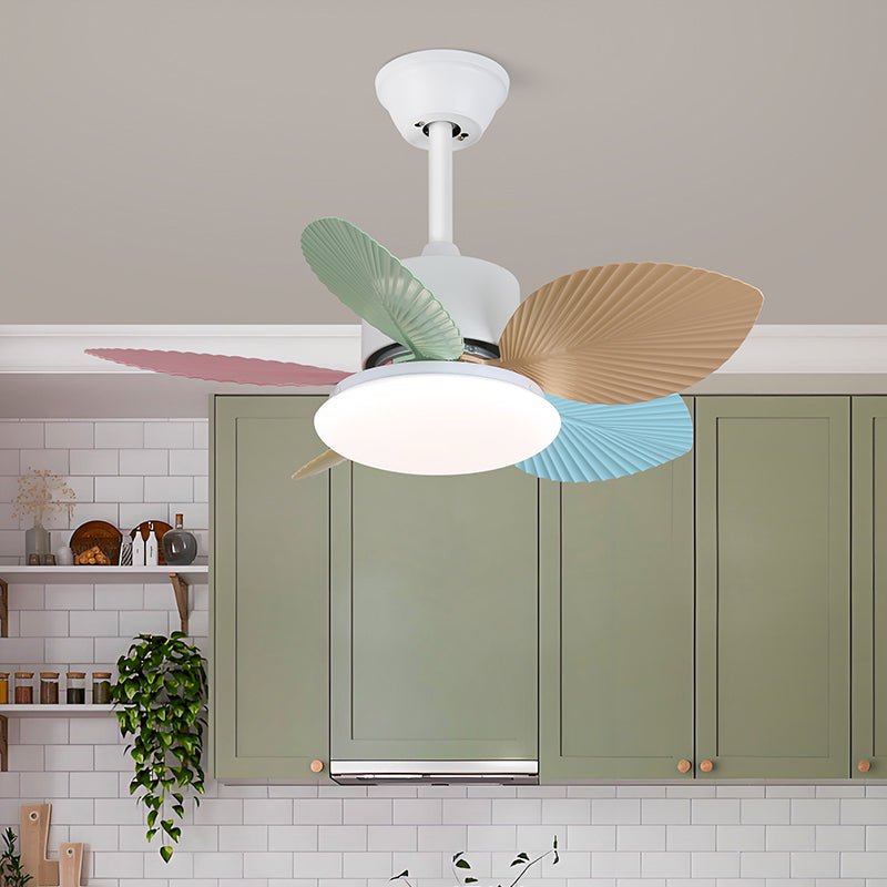 Celoia Colorful Glass Ceiling Fan Light