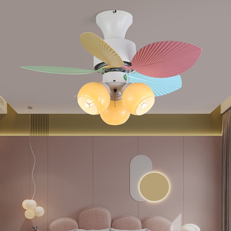 Celoia Colorful Glass Ceiling Fan Light