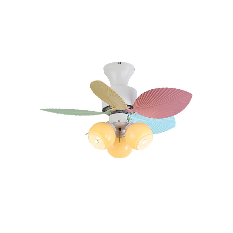 Celoia Colorful Glass Ceiling Fan Light