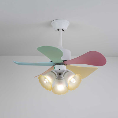 Celoia Colorful Glass Ceiling Fan Light