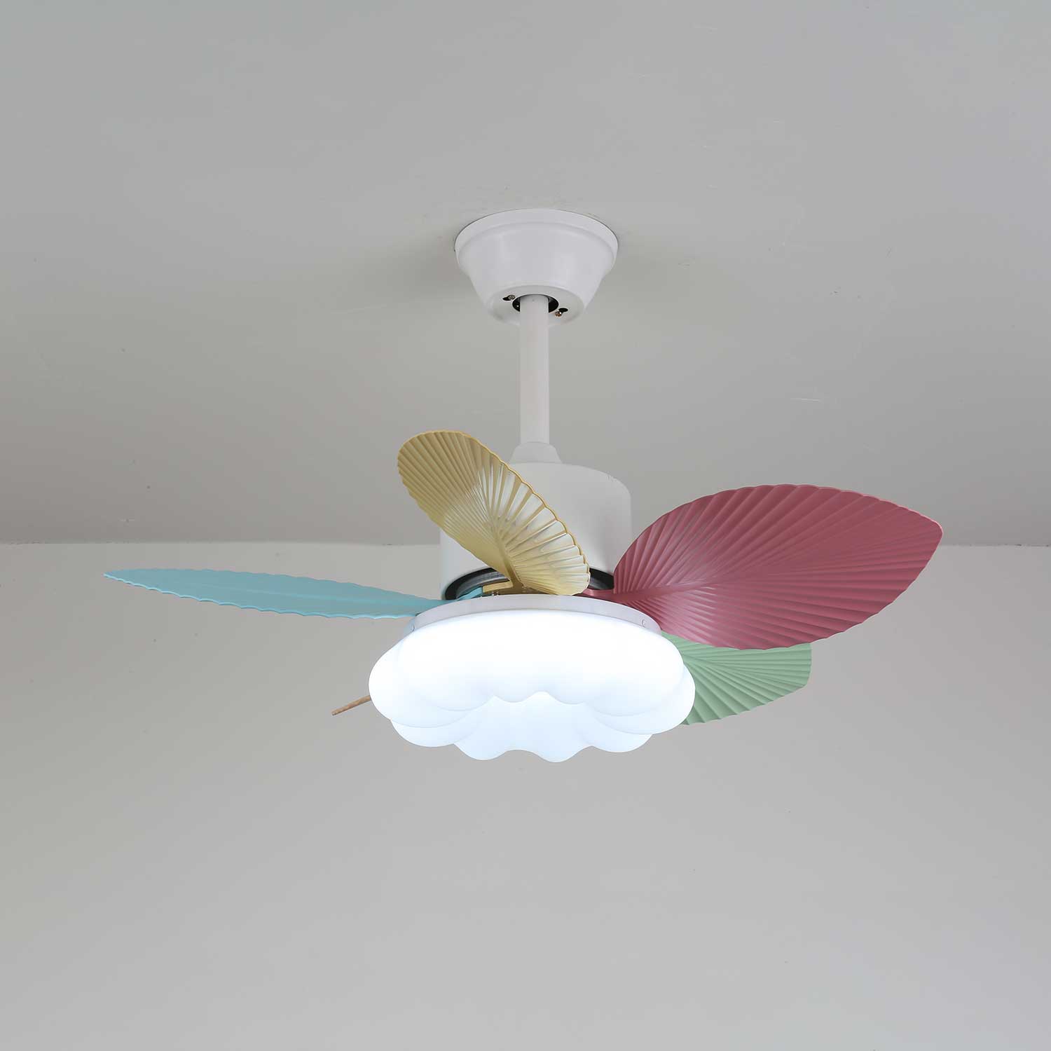 Celoia Colorful Glass Ceiling Fan Light