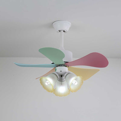 Celoia Colorful Glass Ceiling Fan Light