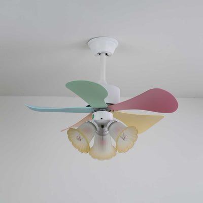 Celoia Colorful Glass Ceiling Fan Light