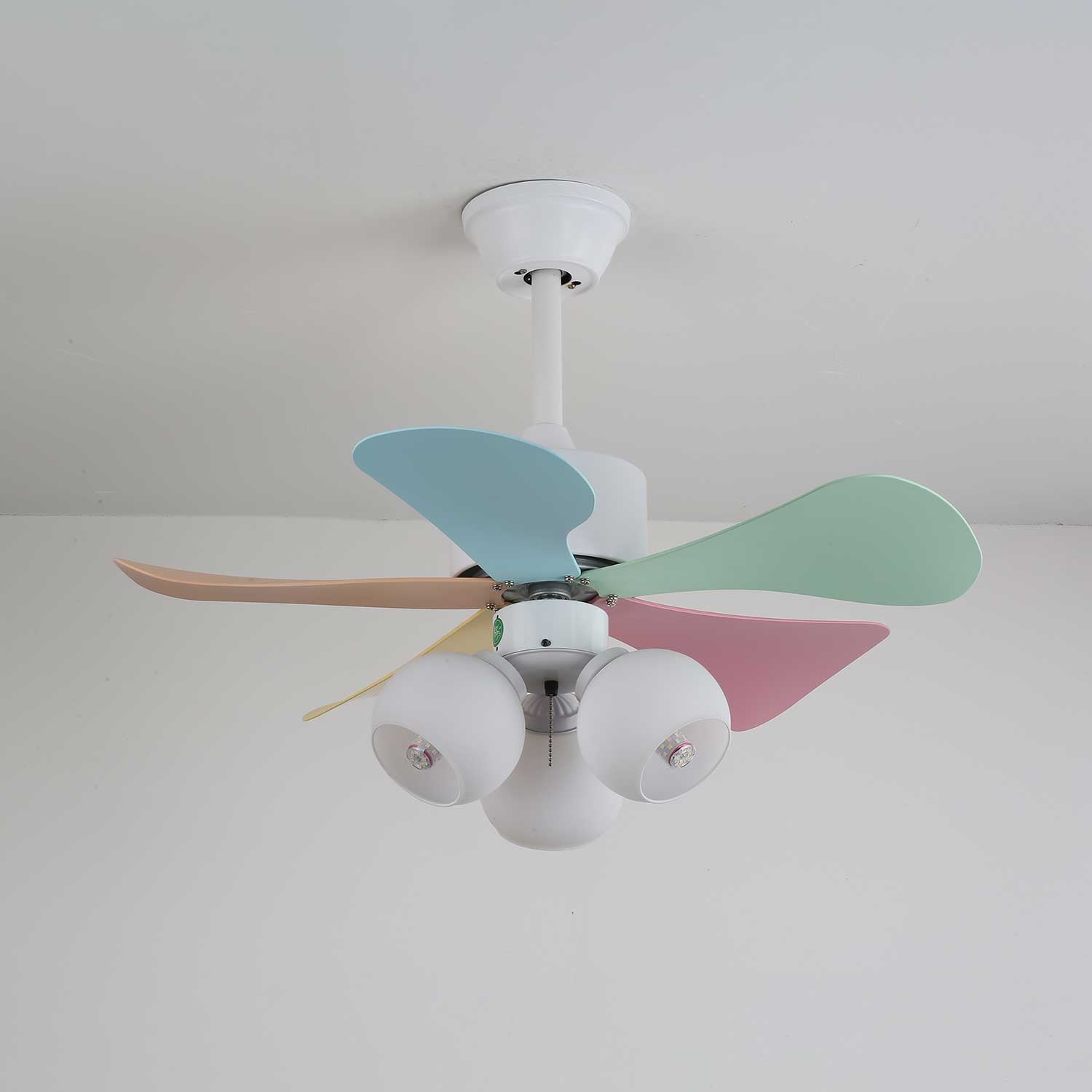 Celoia Colorful Glass Ceiling Fan Light