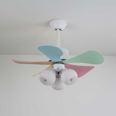 Celoia Colorful Glass Ceiling Fan Light