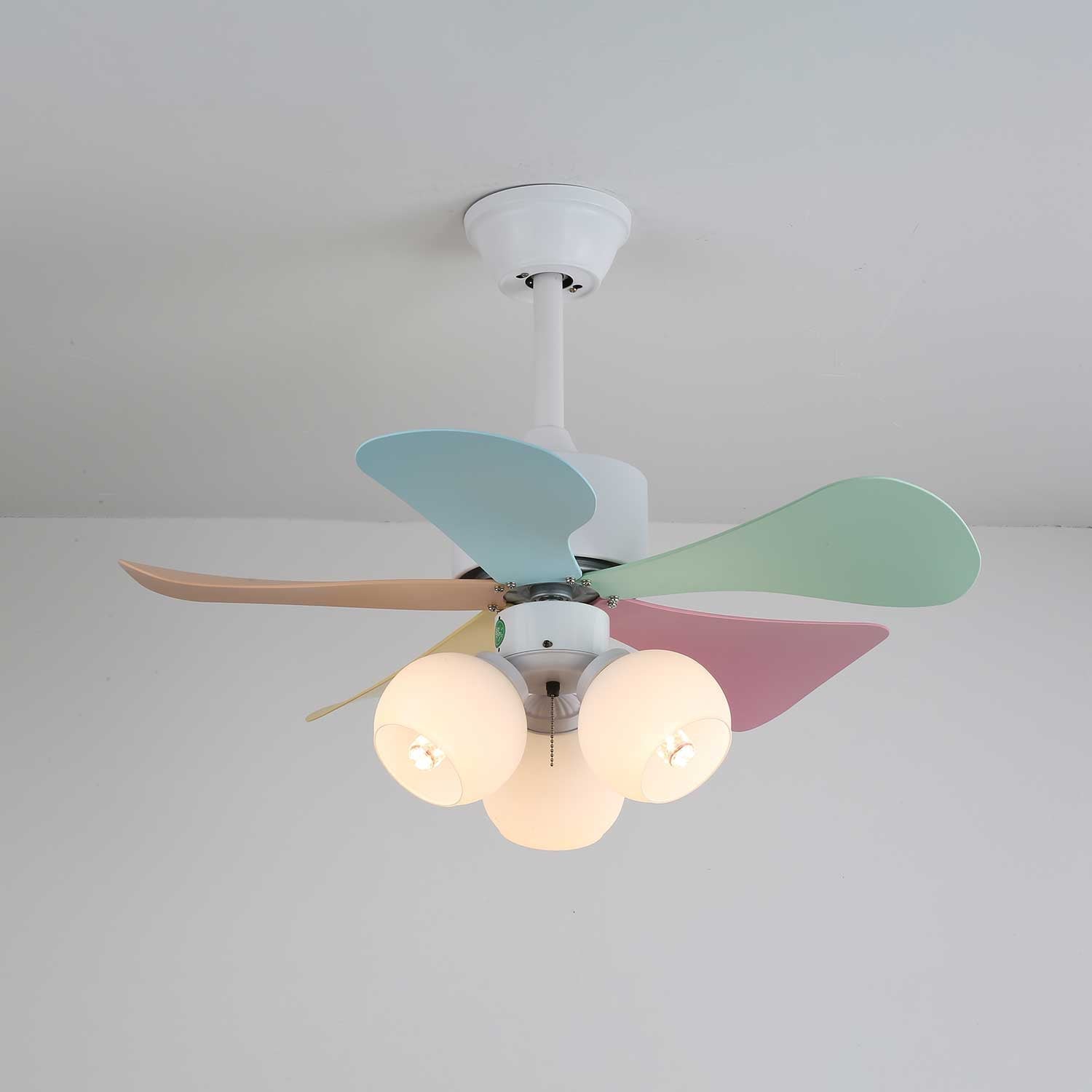 Celoia Colorful Glass Ceiling Fan Light
