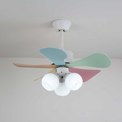 Celoia Colorful Glass Ceiling Fan Light