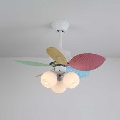 Celoia Colorful Glass Ceiling Fan Light