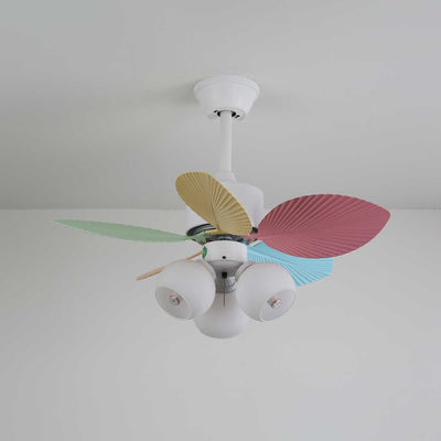 Celoia Colorful Glass Ceiling Fan Light