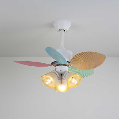 Celoia Colorful Glass Ceiling Fan Light