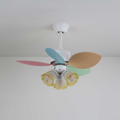 Celoia Colorful Glass Ceiling Fan Light
