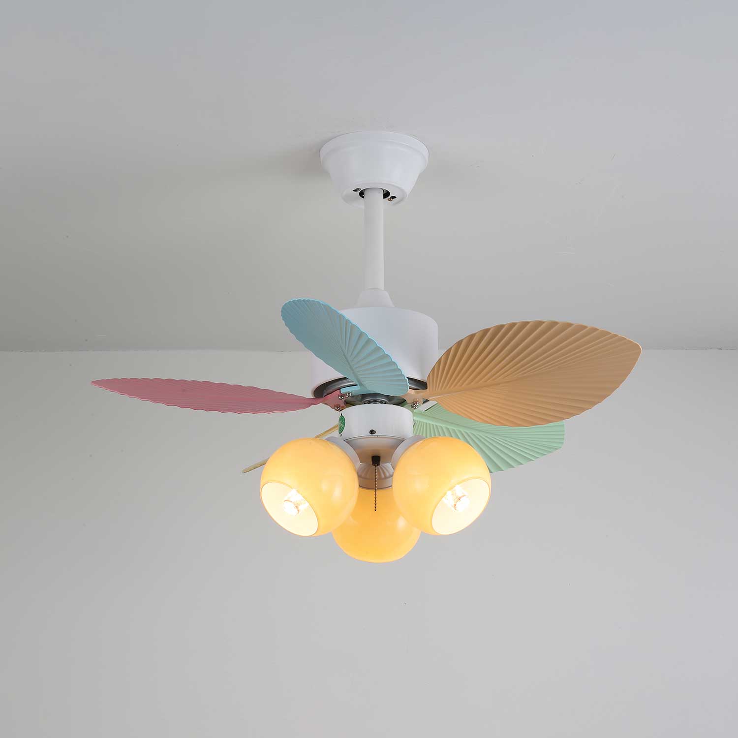 Celoia Colorful Glass Ceiling Fan Light