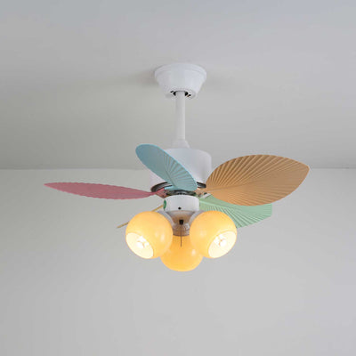 Celoia Colorful Glass Ceiling Fan Light