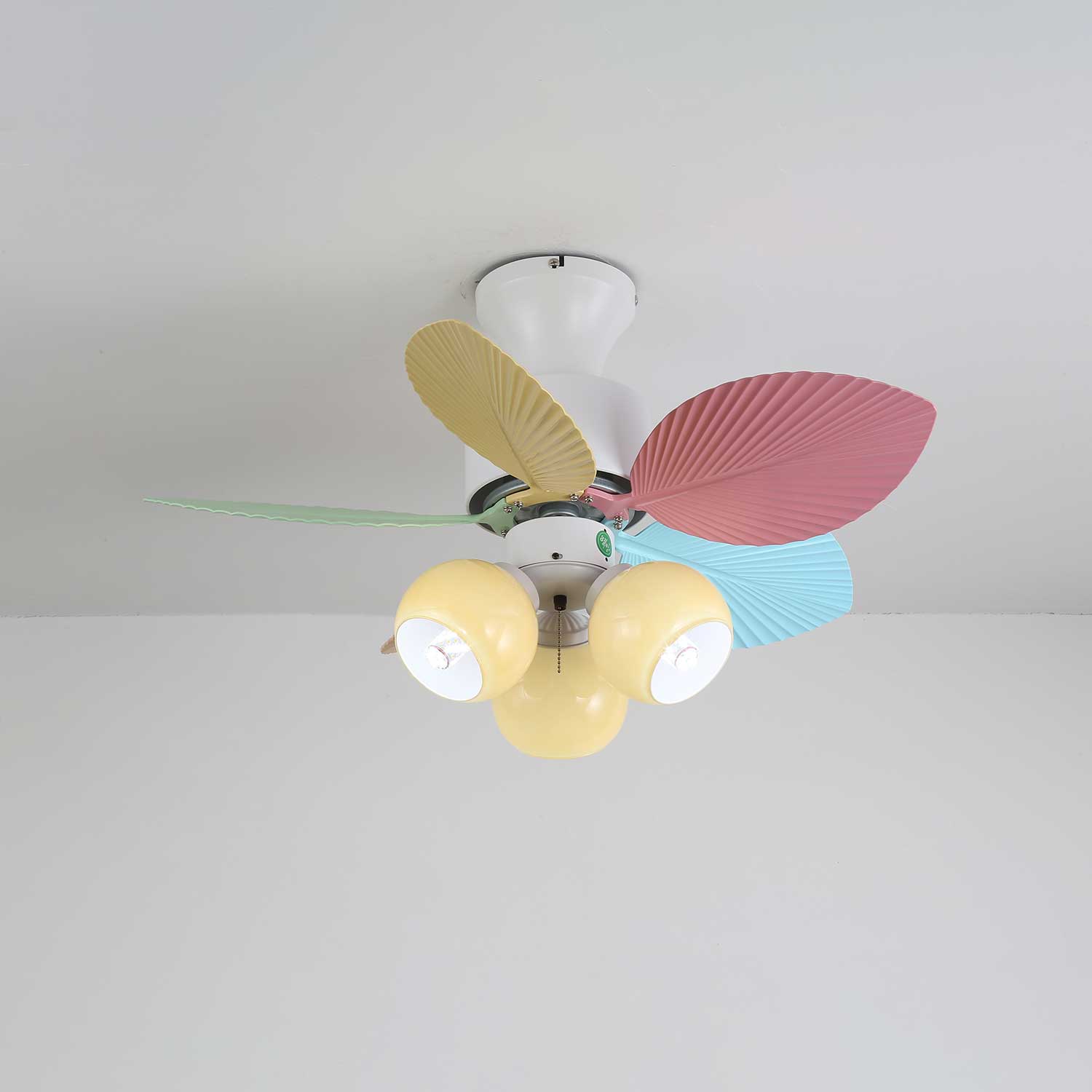 Celoia Colorful Glass Ceiling Fan Light