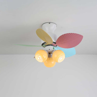 Celoia Colorful Glass Ceiling Fan Light