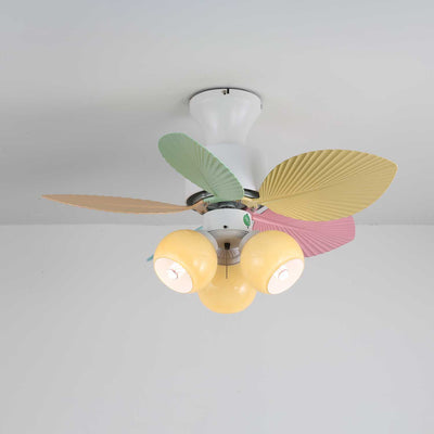 Celoia Colorful Glass Ceiling Fan Light