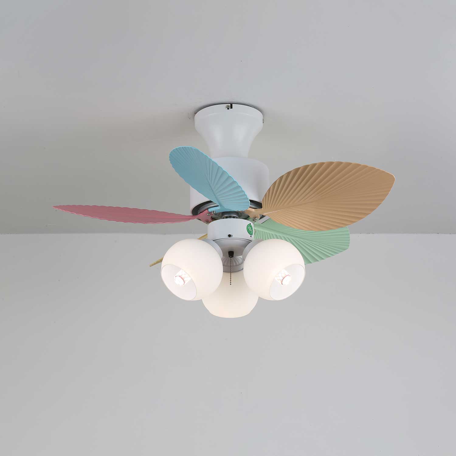 Celoia Colorful Glass Ceiling Fan Light