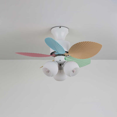 Celoia Colorful Glass Ceiling Fan Light