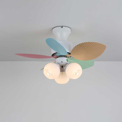 Celoia Colorful Glass Ceiling Fan Light