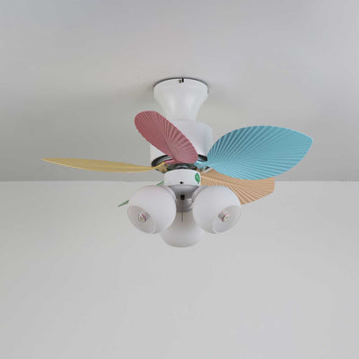 Celoia Colorful Glass Ceiling Fan Light