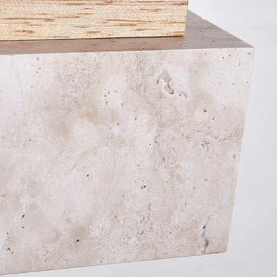 Ciraeila Rectangular Travertine Pendant Light