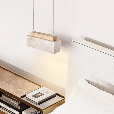 Ciraeila Rectangular Travertine Pendant Light