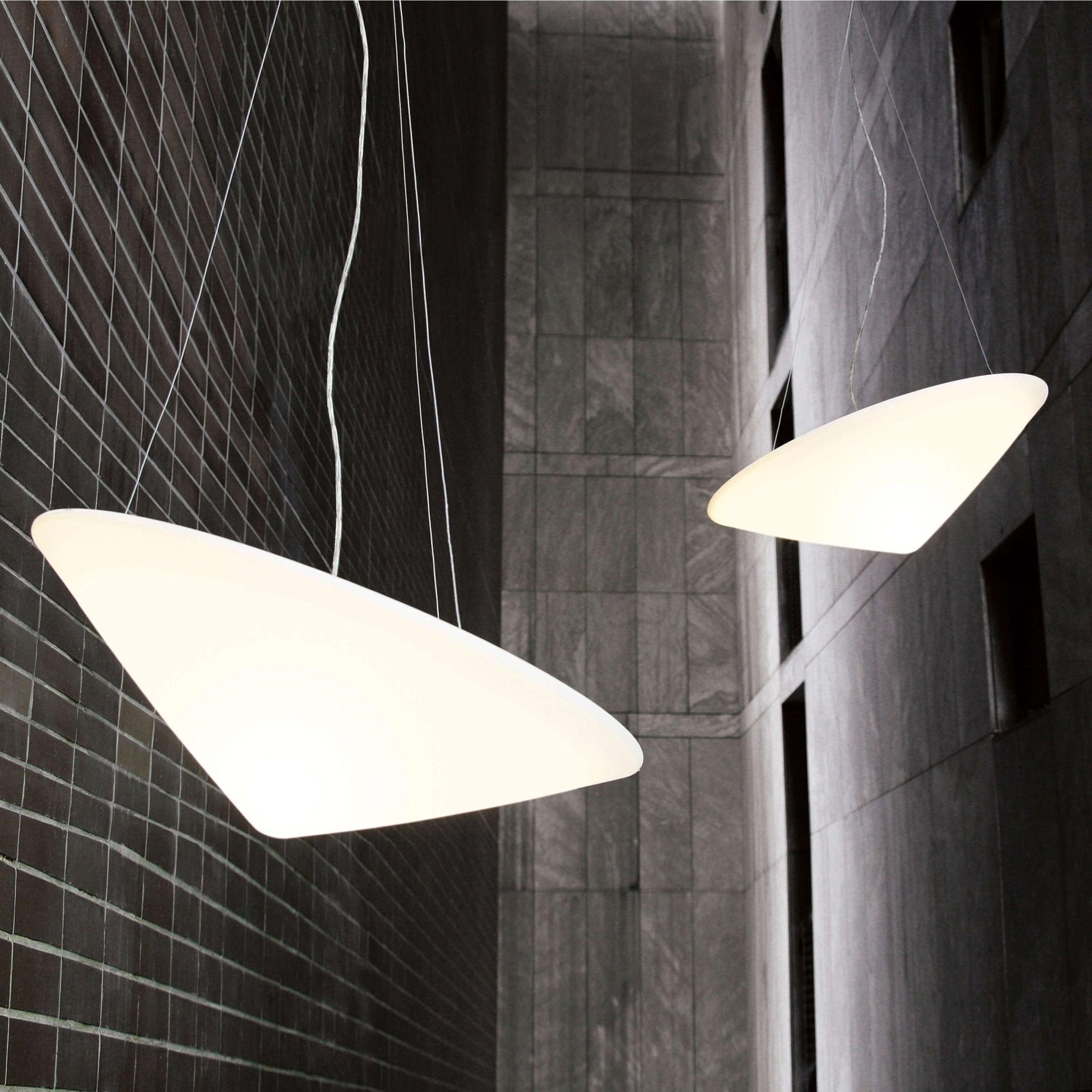 Othian Pendant Lamp Polyethylene Tilted Hat Minimalist