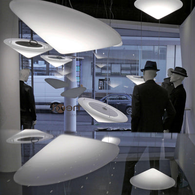 Othian Pendant Lamp Polyethylene Tilted Hat Minimalist